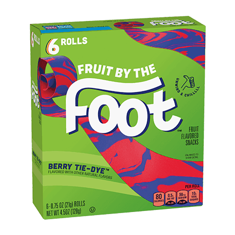 Fruit by the Foot Berry Tie Dye flavor, front of pack